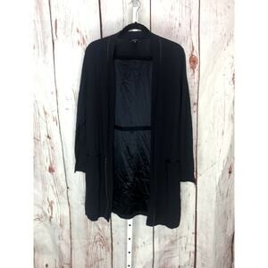 Lafayette 148 NY jersey knitted black tunic cardigan
